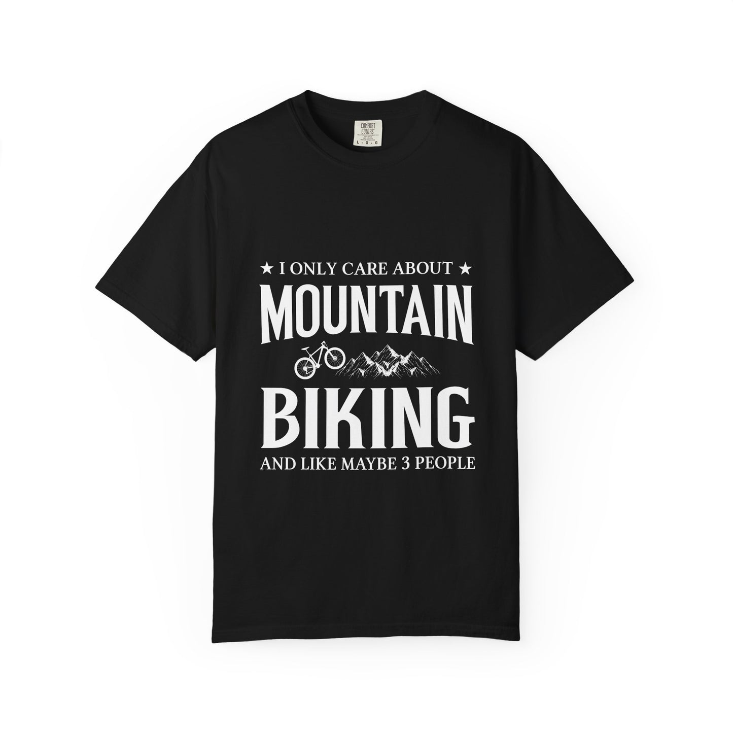 Mountain Biking T-Shirt, Unisex Garment-Dyed Tee, Gifts for Cyclists, Outdoor Adventure Shirt, Casual Wear