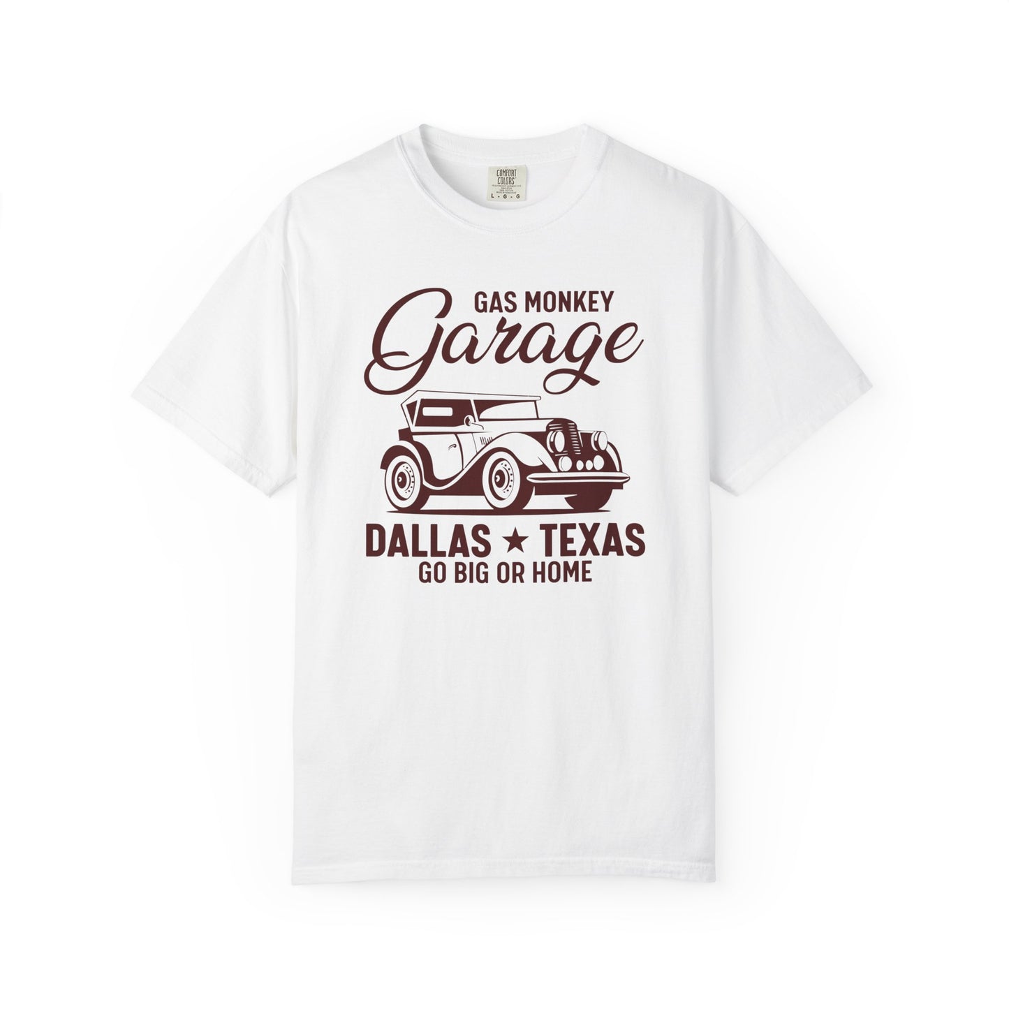 Gas Monkey Garage T-Shirt, Vintage Car Tee, Dallas Texas Shirt, Unisex Casual Wear, Go Big or Home Apparel