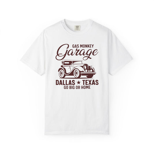 Gas Monkey Garage T-Shirt, Vintage Car Tee, Dallas Texas Shirt, Unisex Casual Wear, Go Big or Home Apparel