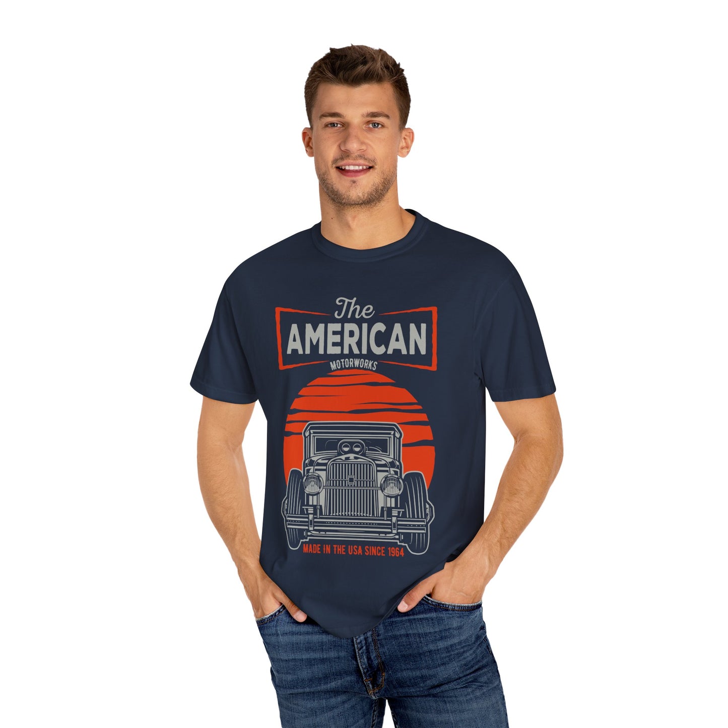 Vintage American Muscle Car T-Shirt | Unisex Retro Tee for Car Lovers, Gift for Birthdays, Father's Day, Road Trip Apparel, Casual Wear