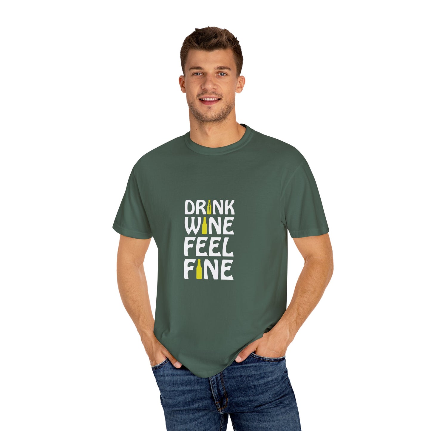 Drink Wine Feel Fine Shirt – Funny Wine Lover T-Shirt, Chill Vibes Graphic Tee