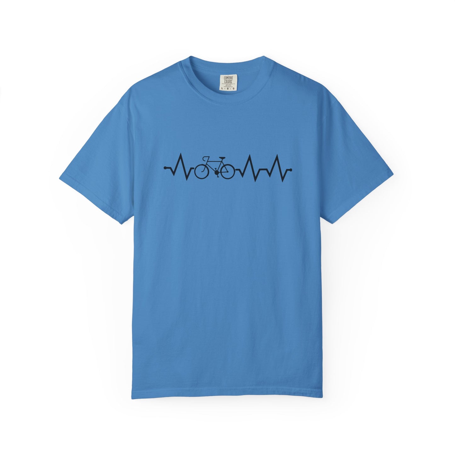 Heartbeats & Bicycles Tee: Unisex Garment-Dyed T-Shirt for Cycling Enthusiasts, Gifts for Cyclists, Casual Yoga Shirt, Fitness Apparel