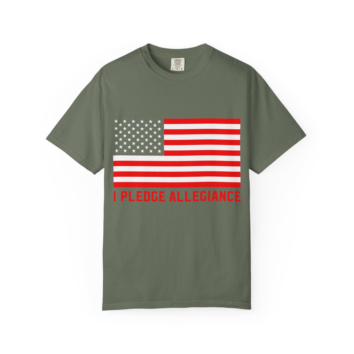 Patriotic Unisex T-Shirt, Casual Wear, Independence Day, Gift for Veterans, Stylish Tee with 'I Pledge Allegiance' Design