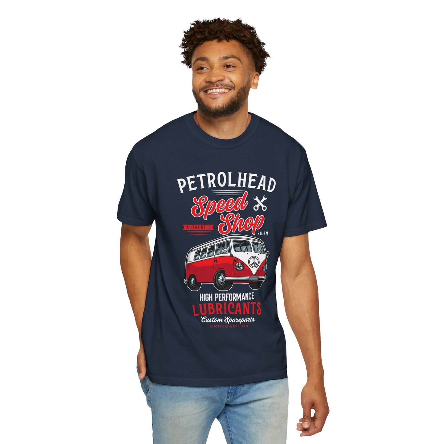 Petrolhead Speed Shop T-Shirt | Unisex Garment-Dyed Tee, Vintage Car Lovers, Automotive Gifts, Summer Casual Wear, Unique Graphic Shirt