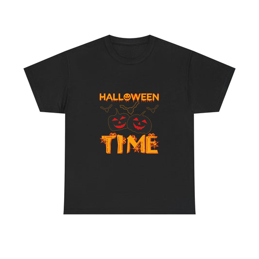 🎃 “Halloween Time” Jack-O’-Lantern Pumpkins T-Shirt 👻🕷️
