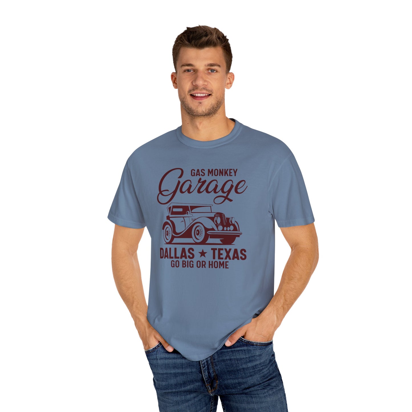 Gas Monkey Garage T-Shirt, Vintage Car Tee, Dallas Texas Shirt, Unisex Casual Wear, Go Big or Home Apparel