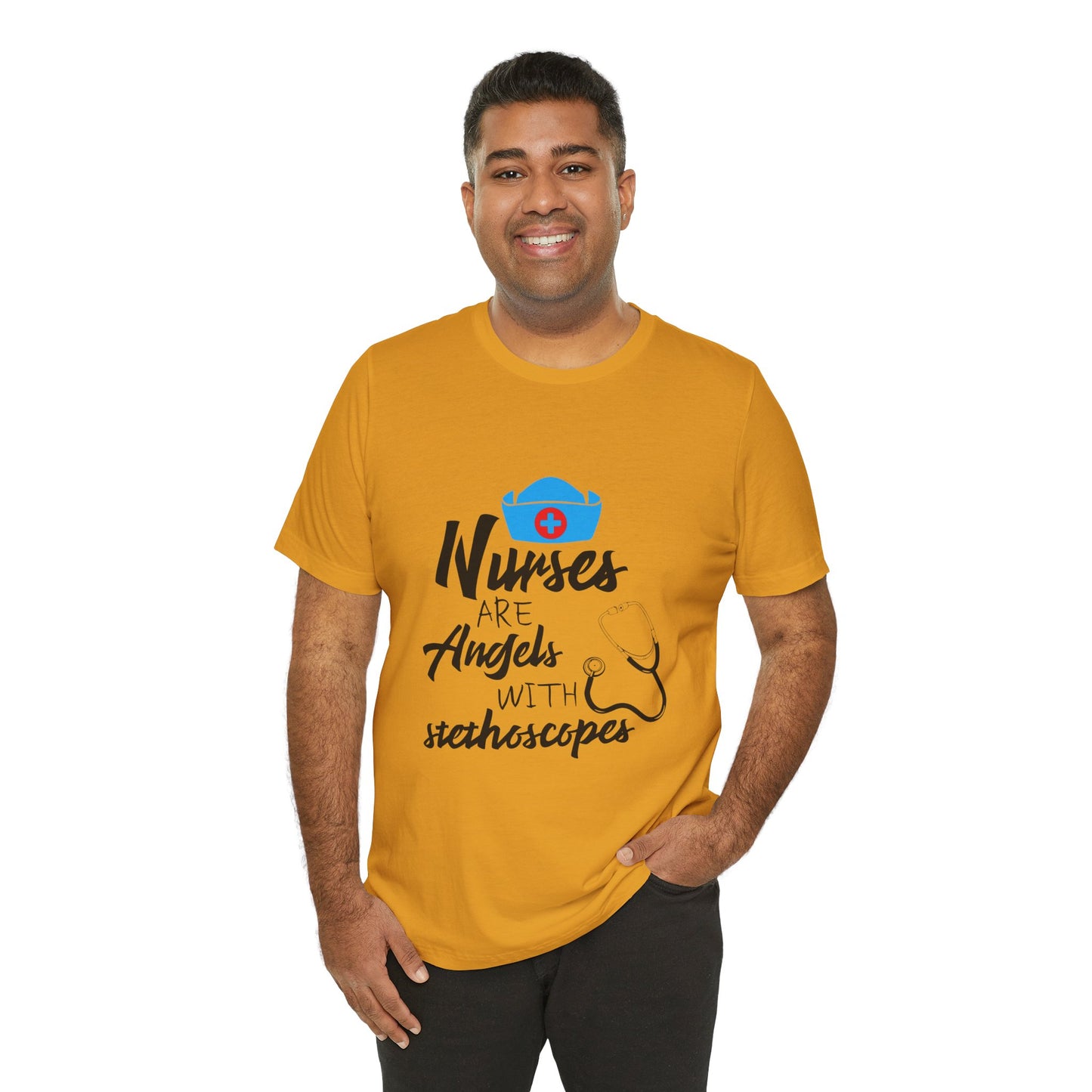 Nurses Are Angels with Stethoscopes Shirt – Nurse Appreciation Graphic Tee