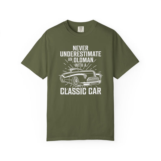 Classic Car Enthusiast T-Shirt, Unisex Garment-Dyed T-Shirt, Vintage Car Lover Gift, Father's Day Tee, Automotive Humor Shirt