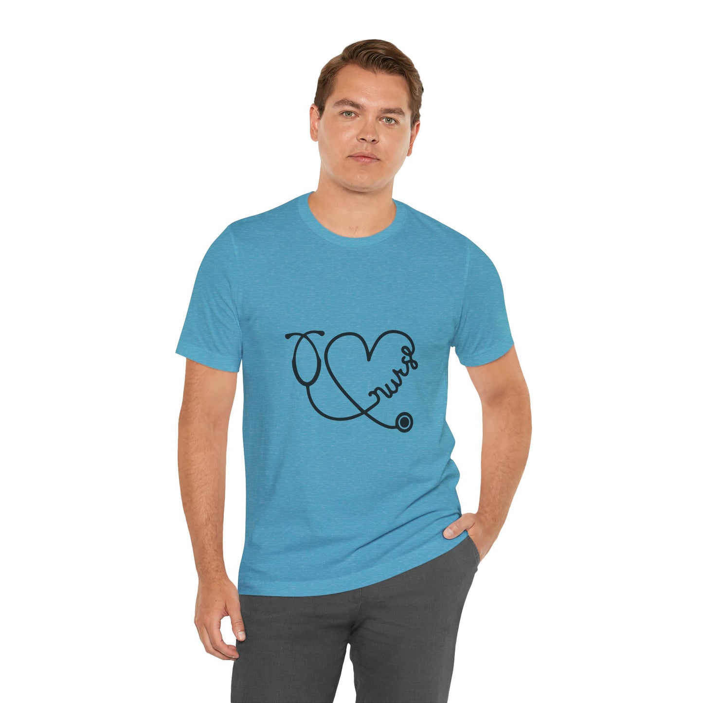 Nurse Heart Stethoscope T-Shirt — Cute Medical Gift Tee for Nurses