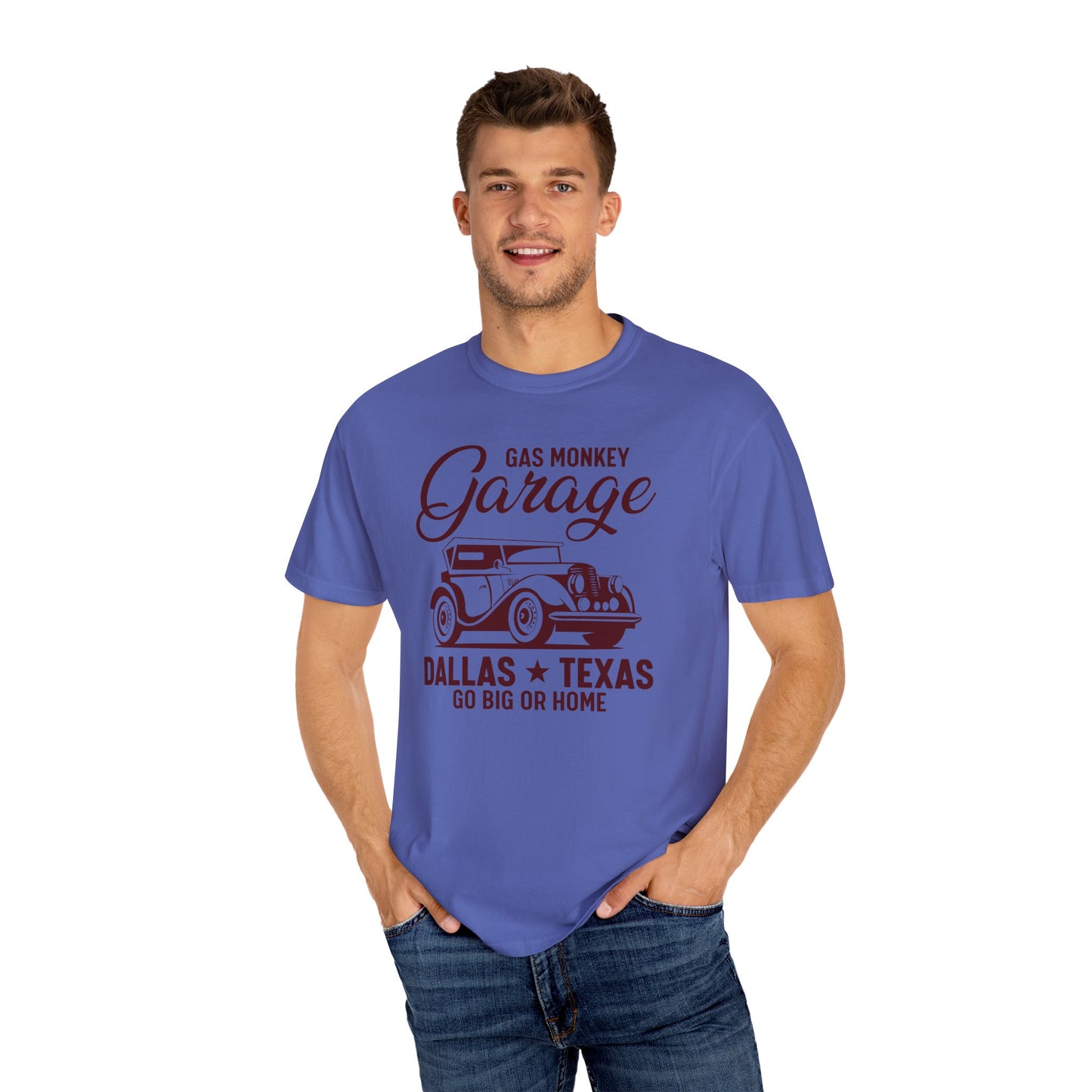 Gas Monkey Garage T-Shirt, Vintage Car Tee, Dallas Texas Shirt, Unisex Casual Wear, Go Big or Home Apparel