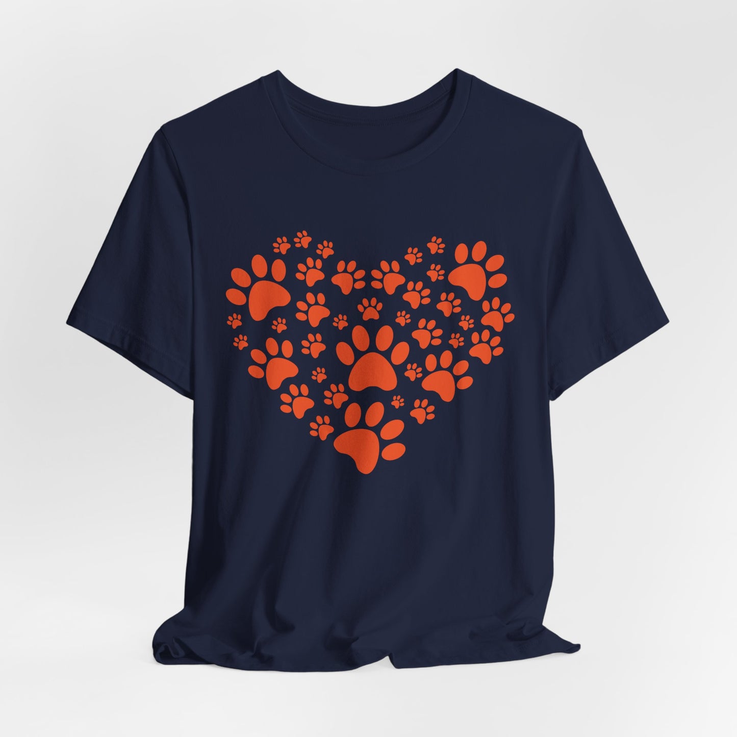 Dog Paw Heart Shirt – Dog Lover Paw Print Heart Tee