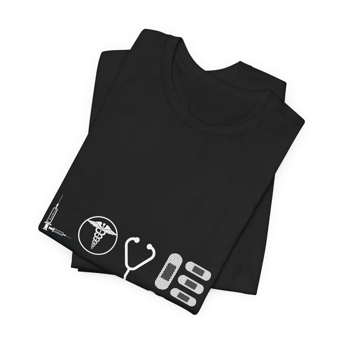 Nurse Medical Icons Shirt – Stethoscope Syringe Healthcare Graphic Tee