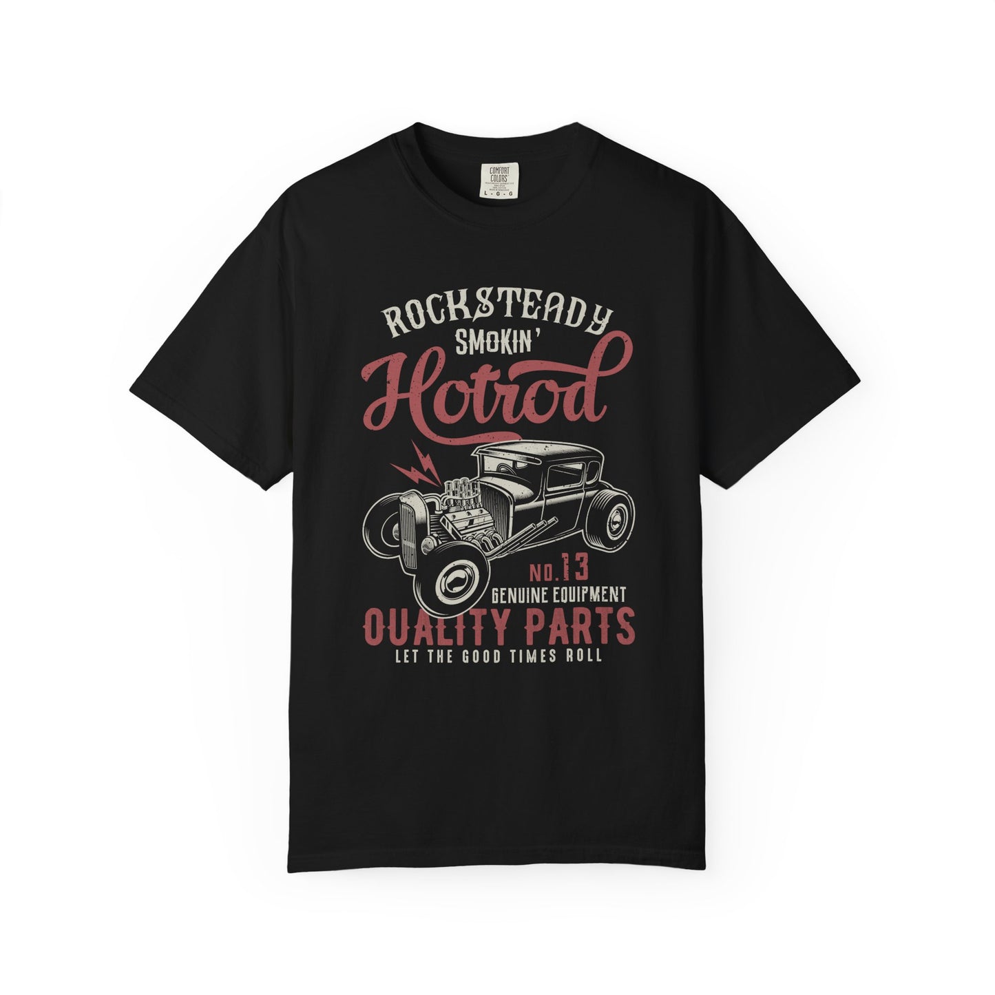 Rocksteady Hotrod Unisex T-shirt, Vintage Car Tee, Summer Fashion, Auto Enthusiast Gift, Retro Style, Cool Graphics