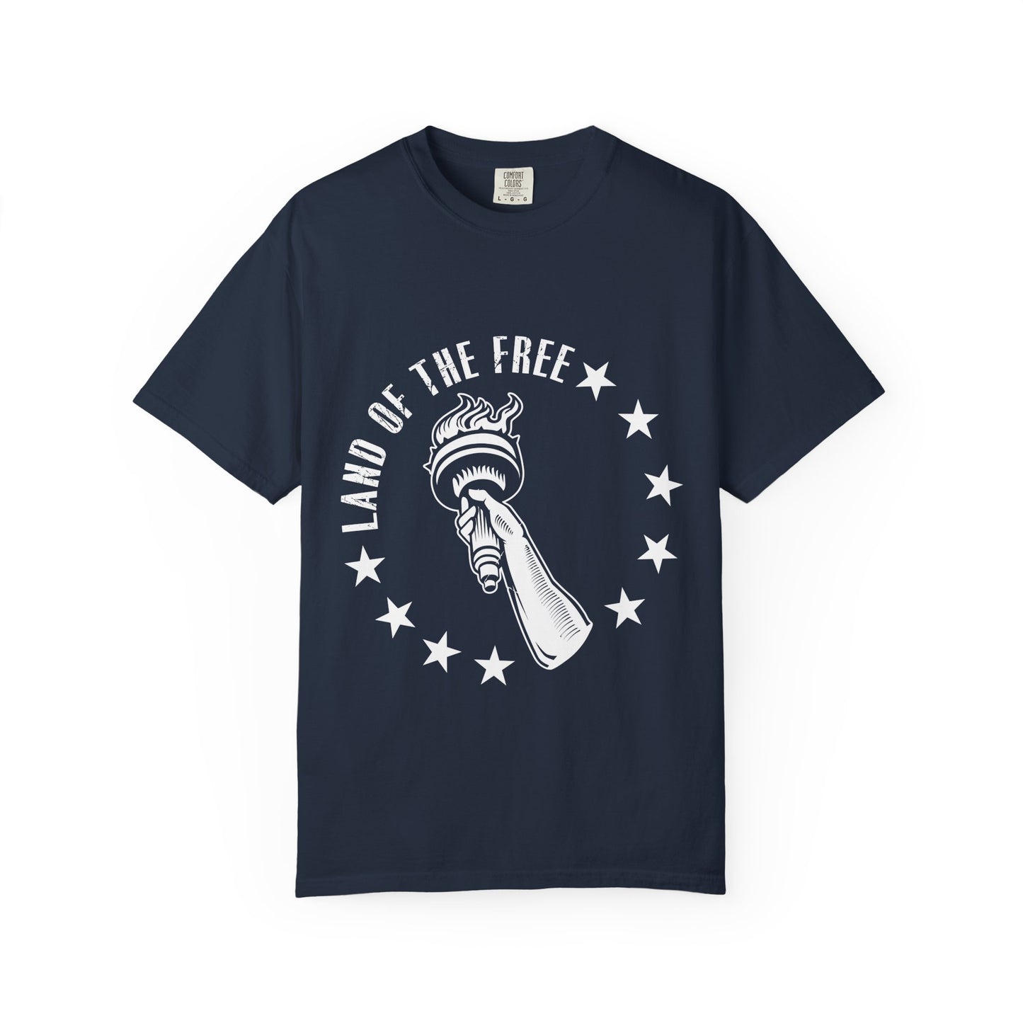 Land of the Free Garment-Dyed T-shirt, Unisex Graphic Tee, Independence Day Celebration, Casual Wear, Star-Spangled Style, [...]