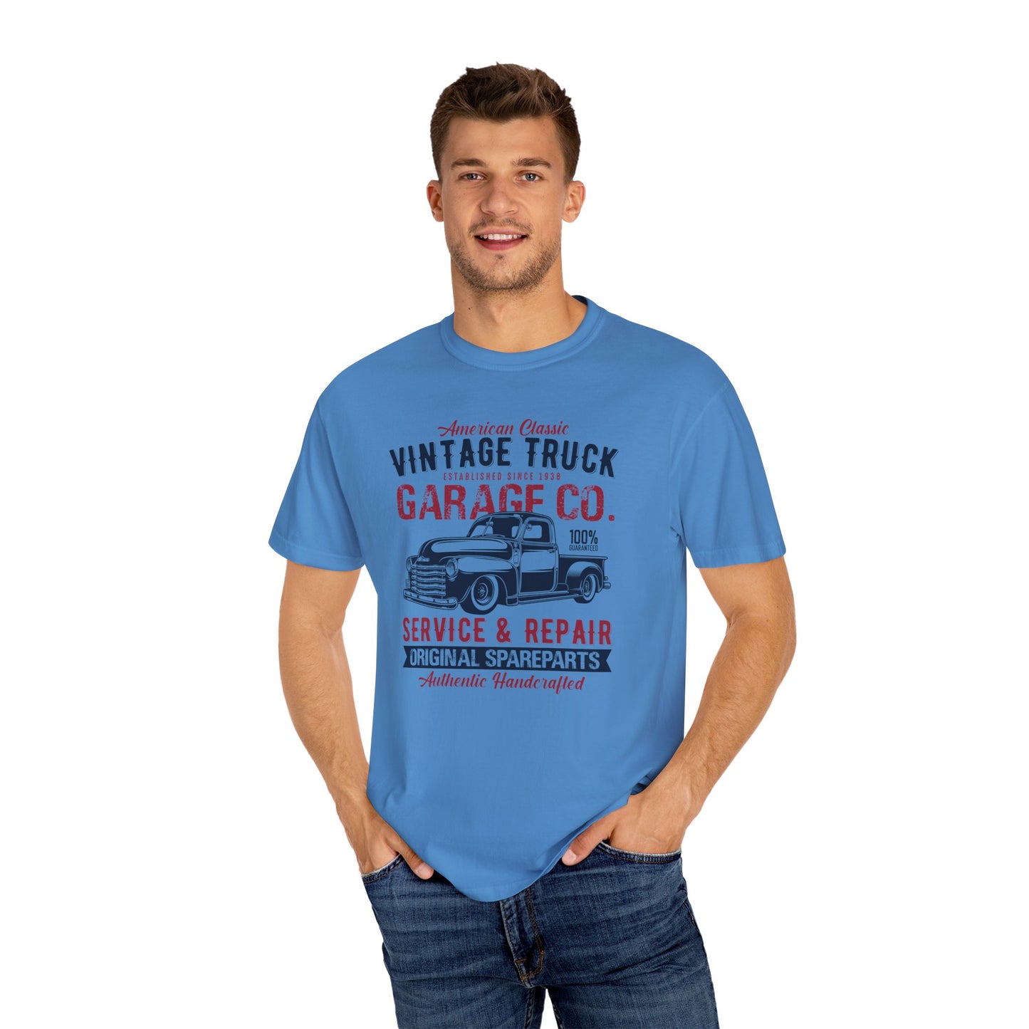 Vintage Truck Garage T-Shirt - Classic Auto Enthusiast Tee, Gift for Dad, Retro Style Shirt, Car Show Apparel, Automotive Lover's Outfit