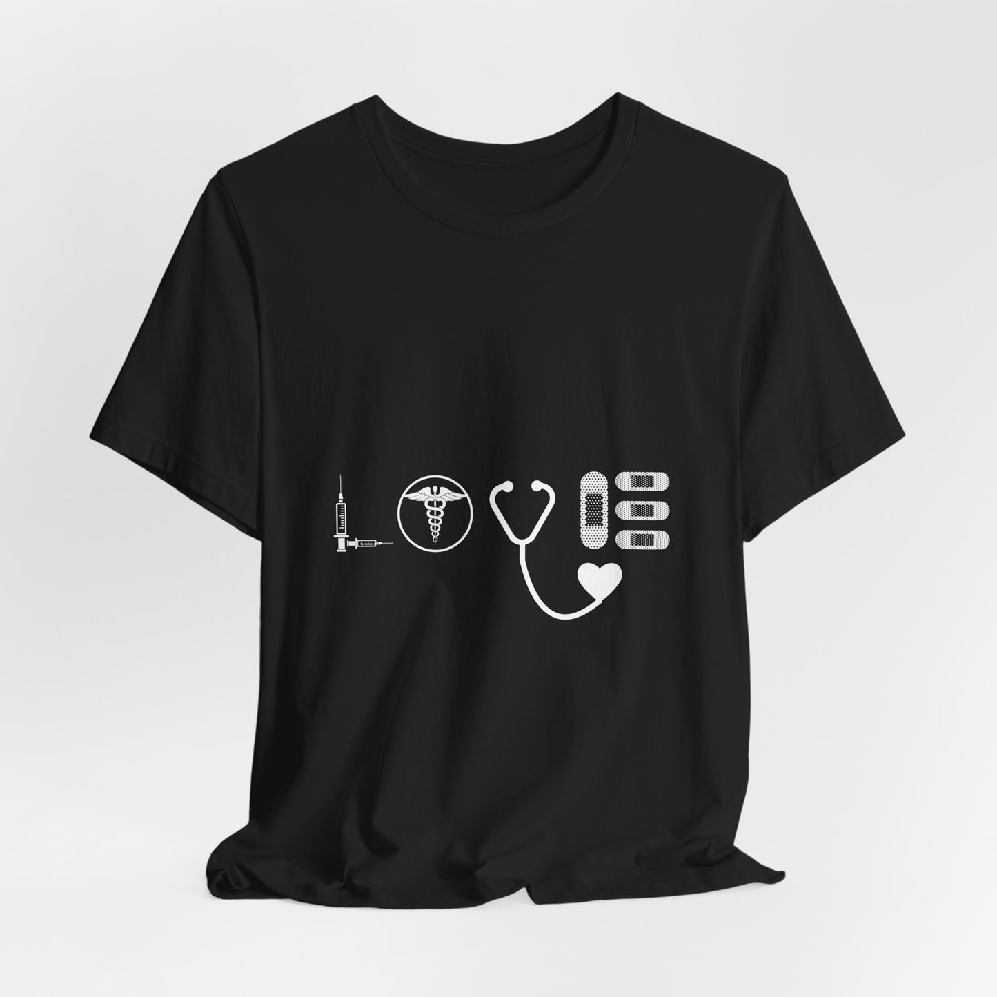 Nurse Medical Icons Shirt – Stethoscope Syringe Healthcare Graphic Tee