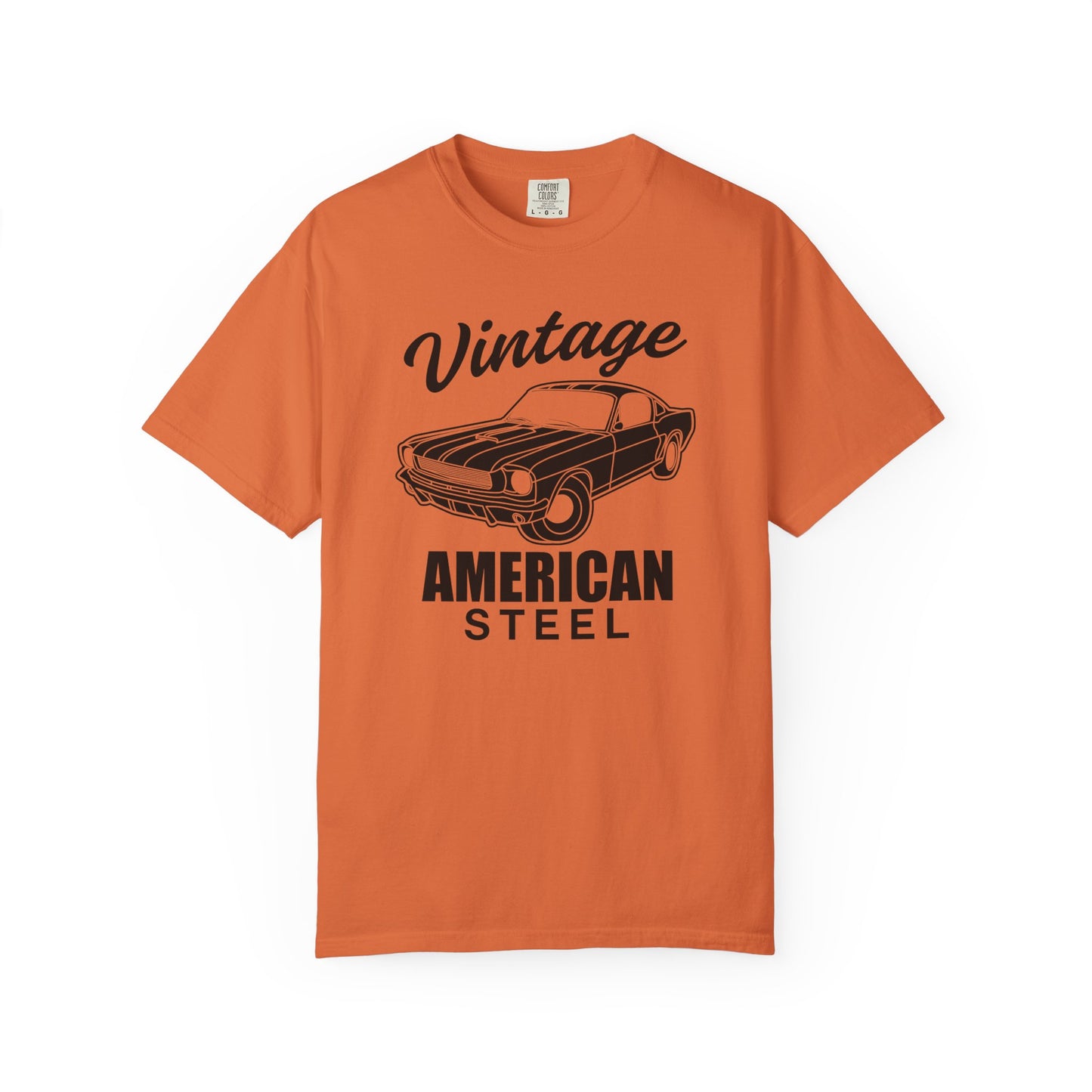 Vintage American Steel T-Shirt, Retro Car Tee, Unisex Graphic Shirt, Gift for Car Lovers, 70s Style Apparel, Casual Everyday Wear