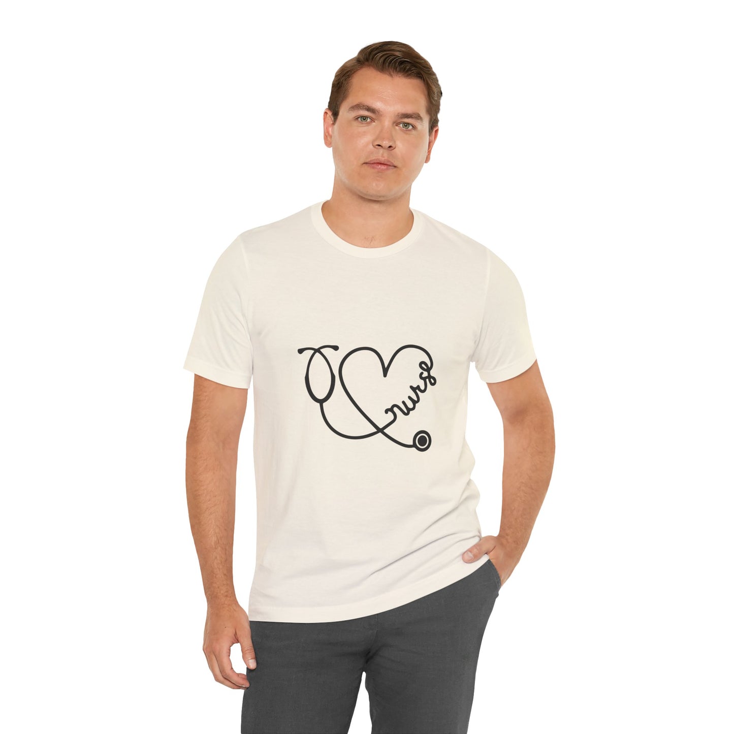 Nurse Heart Stethoscope T-Shirt — Cute Medical Gift Tee for Nurses