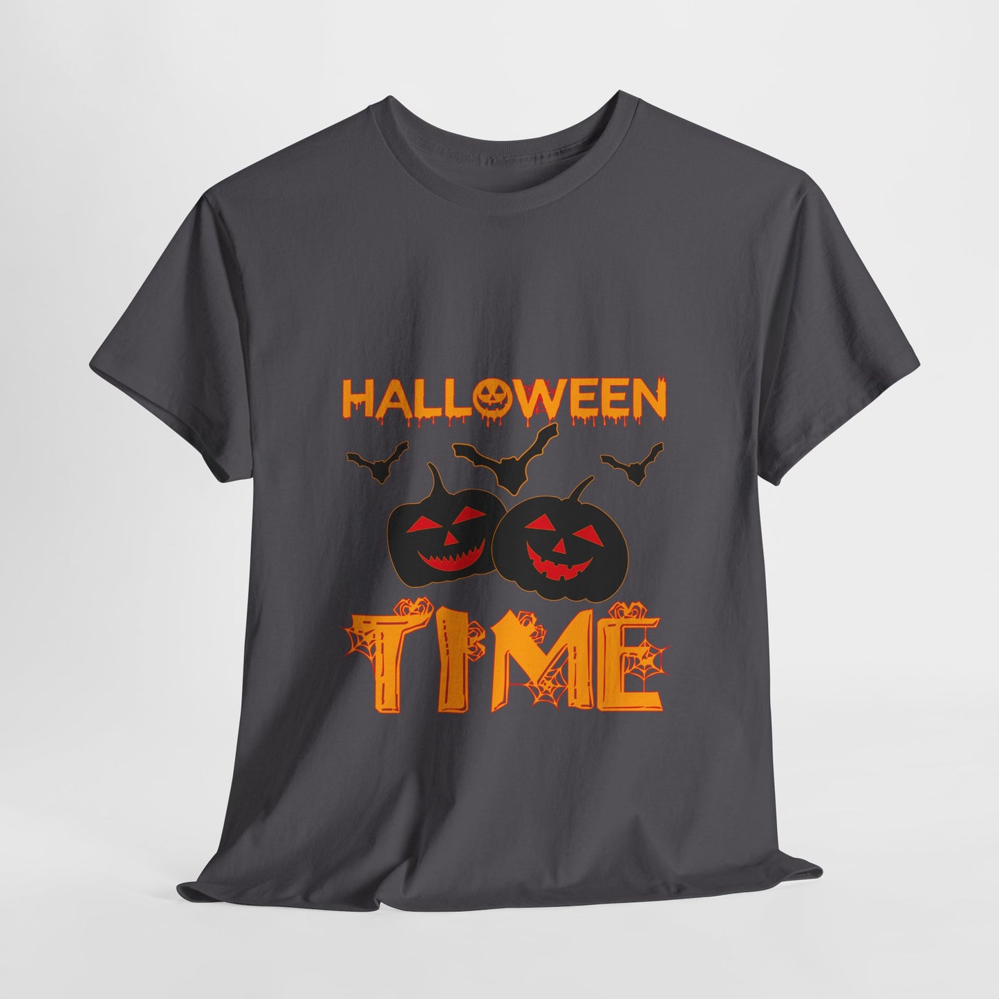🎃 “Halloween Time” Jack-O’-Lantern Pumpkins T-Shirt 👻🕷️