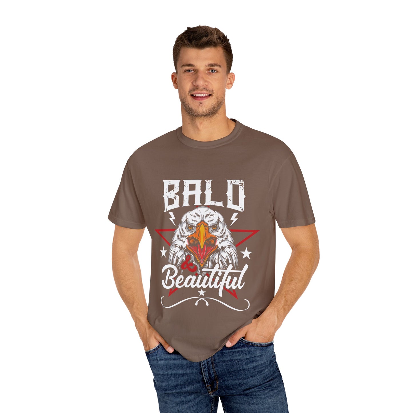 Bald & Beautiful Patriotic Eagle T-Shirt – For Bald Legends with Bold Energy
