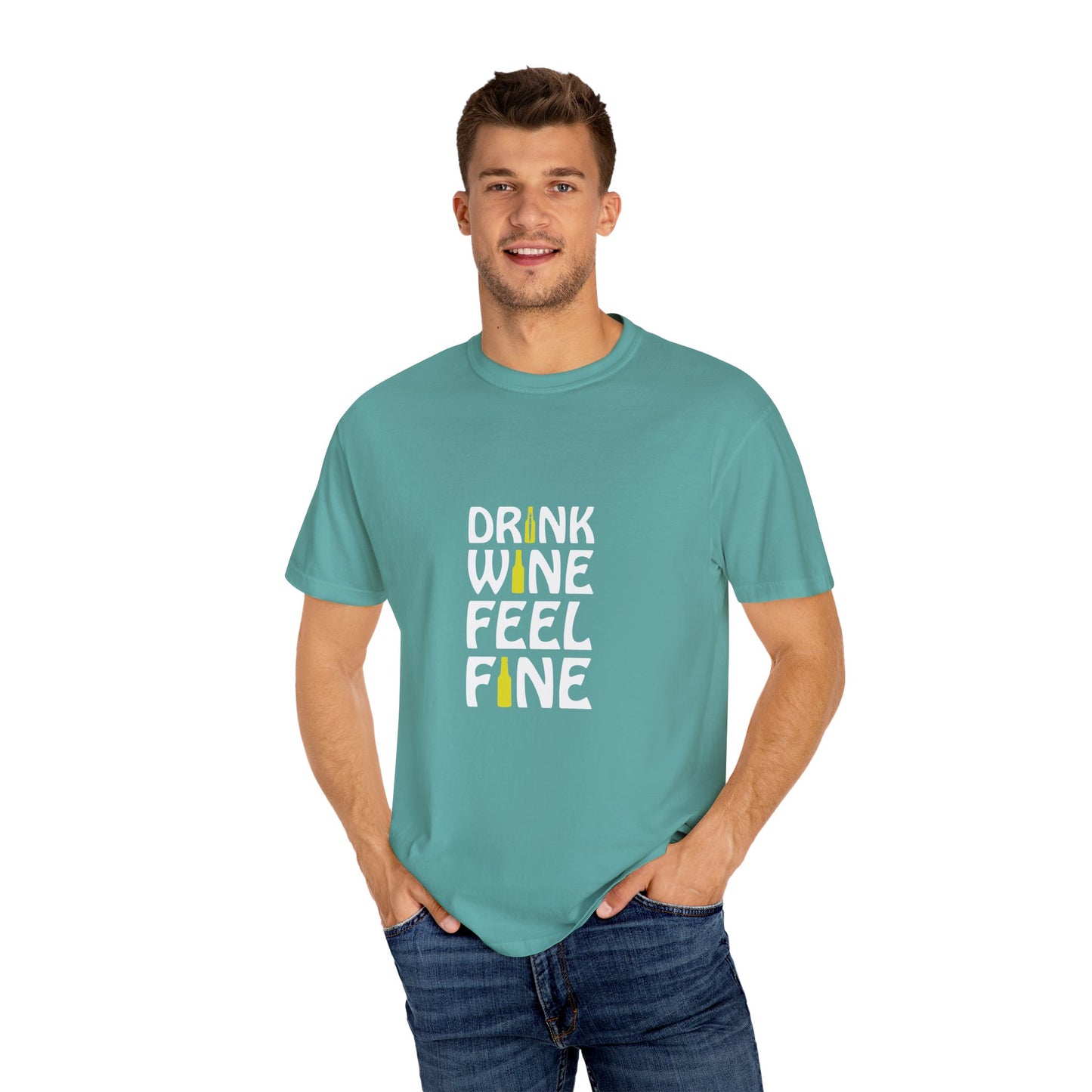 Drink Wine Feel Fine Shirt – Funny Wine Lover T-Shirt, Chill Vibes Graphic Tee