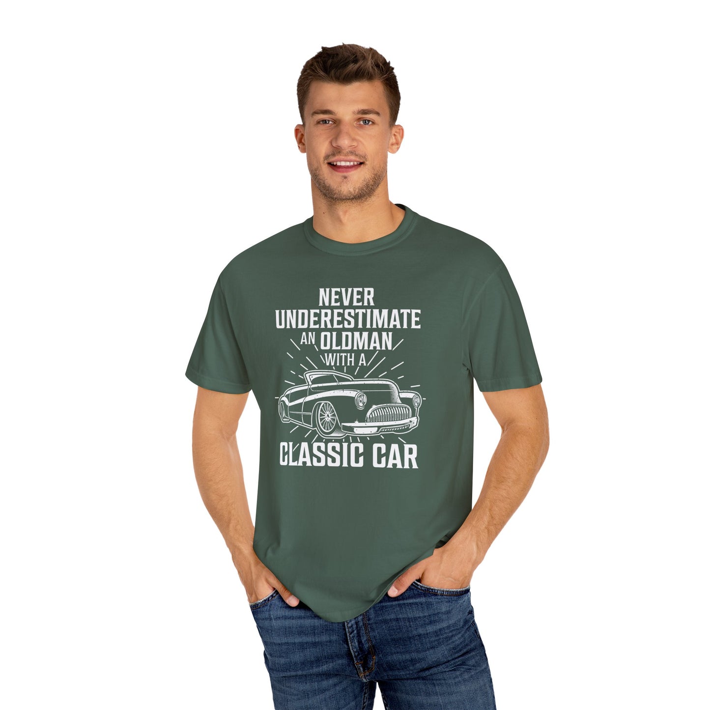 Classic Car Enthusiast T-Shirt, Unisex Garment-Dyed T-Shirt, Vintage Car Lover Gift, Father's Day Tee, Automotive Humor Shirt