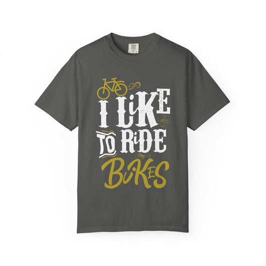Biker's Delight Garment-Dyed T-Shirt, Perfect for Cycling Enthusiasts, Bike Lovers, Gifts for Riders, Casual Wear, Outdoor Adventures