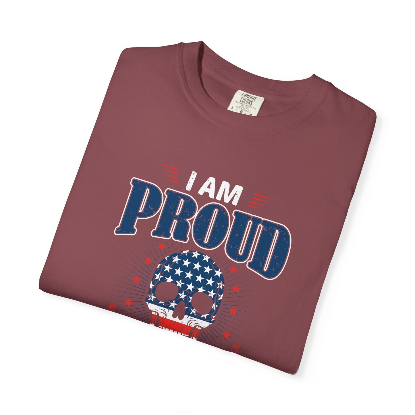 Patriotic Graphic T-shirt - I Am Proud American, Unisex Tee for Independence Day, Memorial Day, Veterans Day, Casual Wear