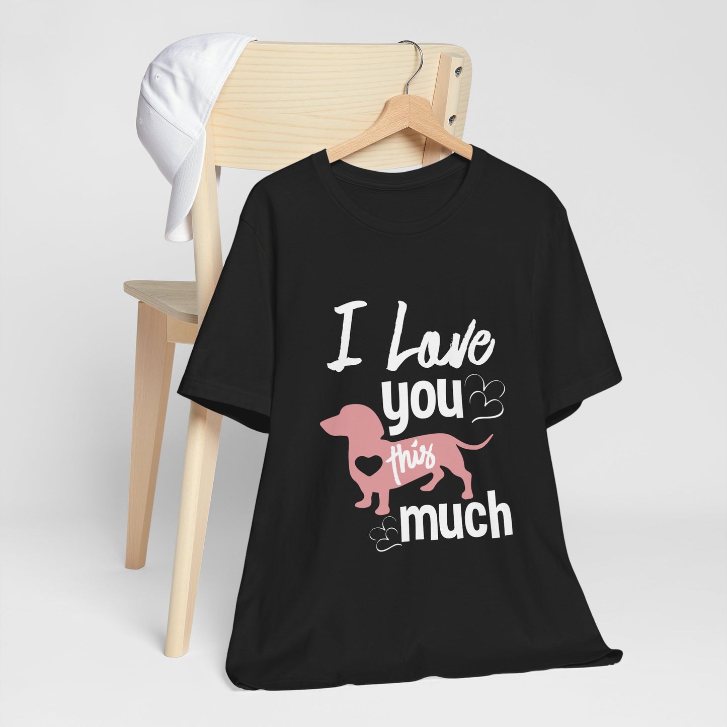 Dachshund Dog Dad Shirt – I Love You This Much Wiener Dog Tee