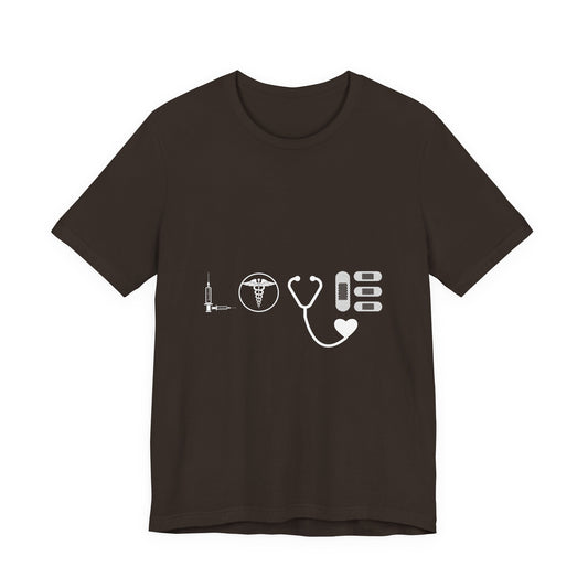 Nurse Medical Icons Shirt – Stethoscope Syringe Healthcare Graphic Tee
