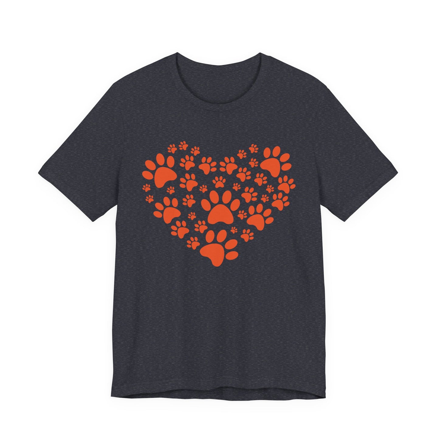 Dog Paw Heart Shirt – Dog Lover Paw Print Heart Tee