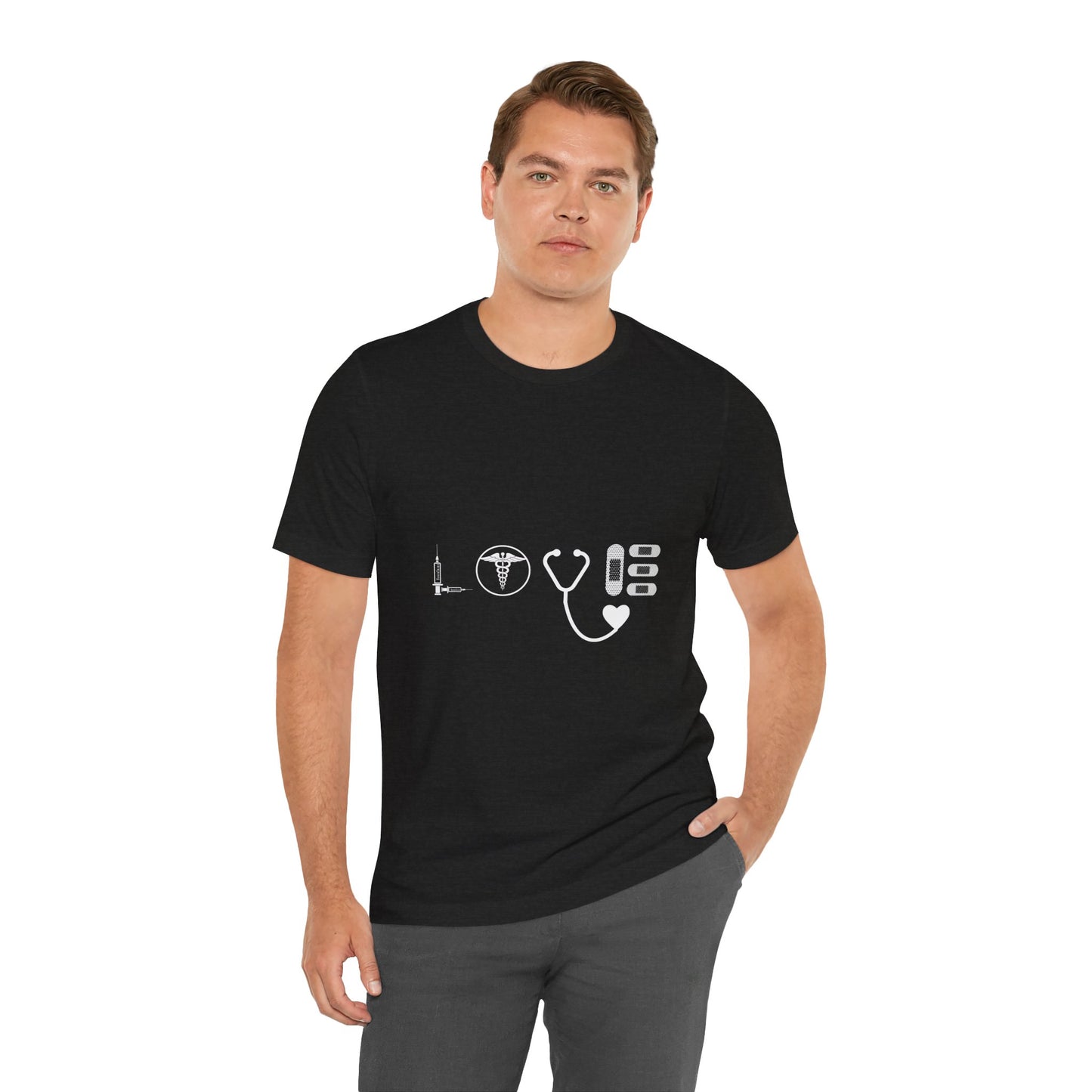 Nurse Medical Icons Shirt – Stethoscope Syringe Healthcare Graphic Tee