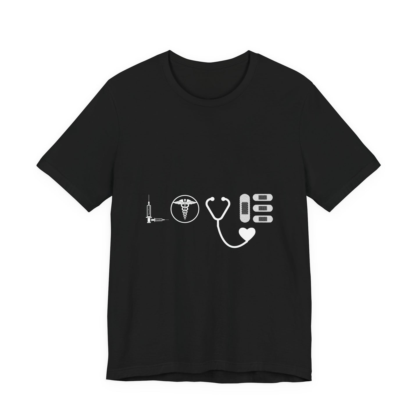 Nurse Medical Icons Shirt – Stethoscope Syringe Healthcare Graphic Tee
