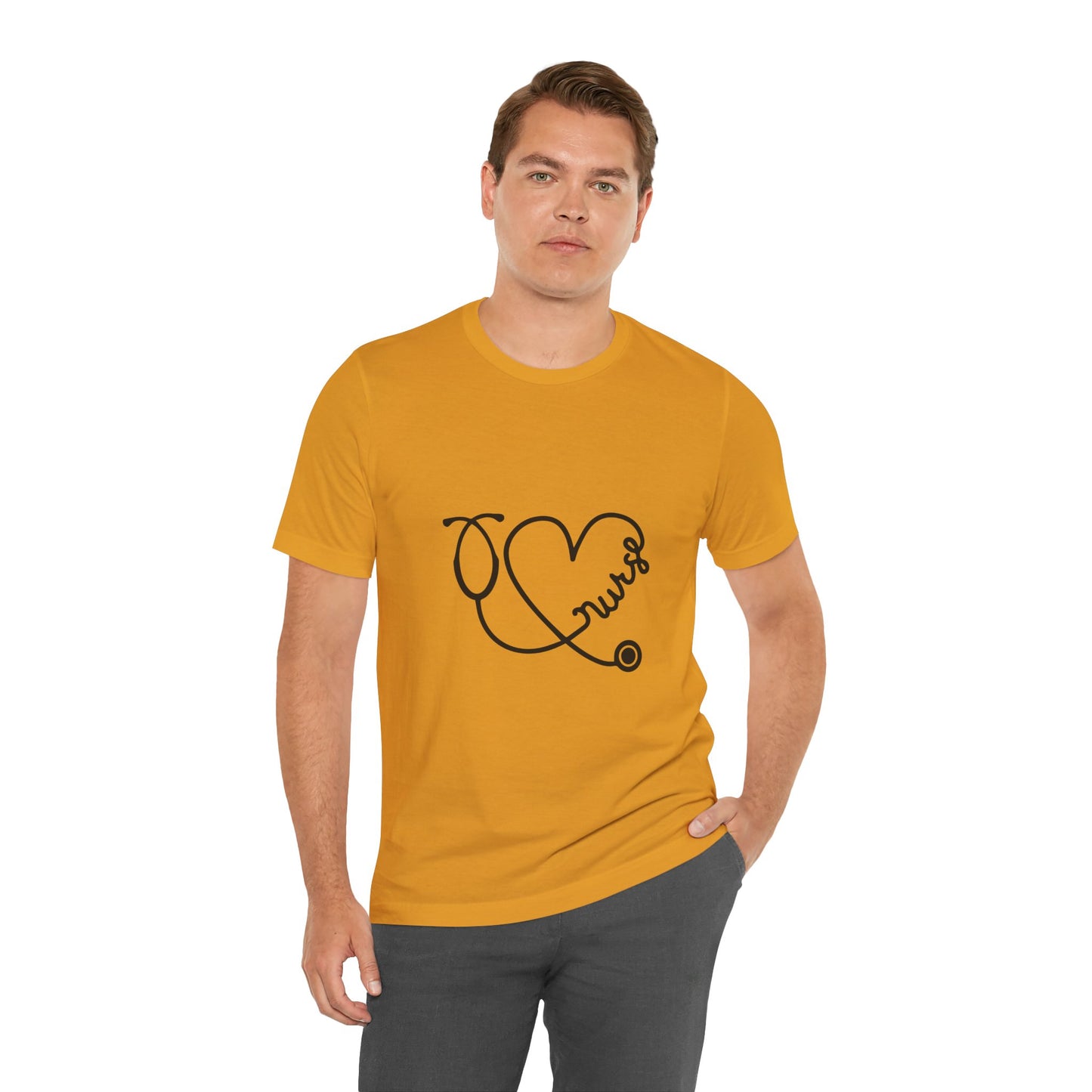Nurse Heart Stethoscope T-Shirt — Cute Medical Gift Tee for Nurses