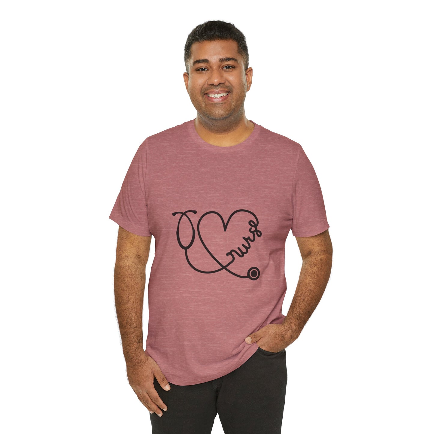 Nurse Heart Stethoscope T-Shirt — Cute Medical Gift Tee for Nurses