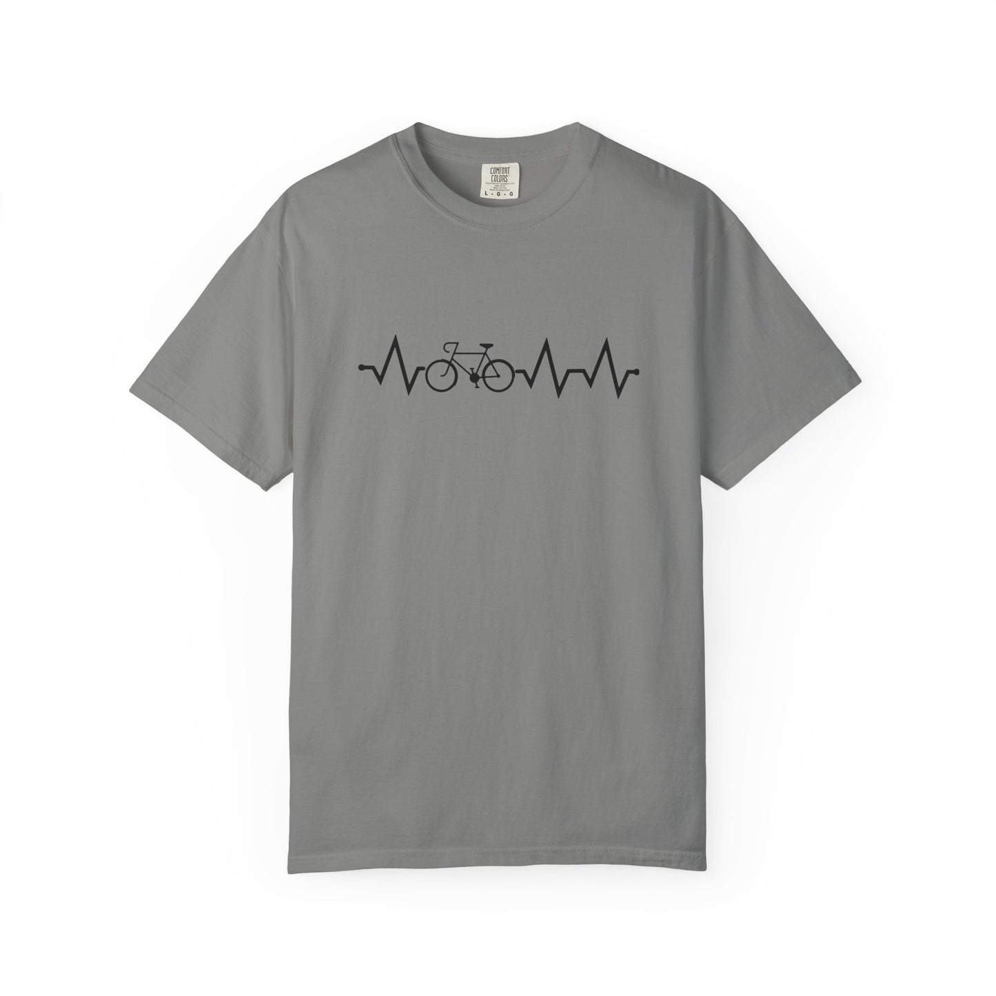 Heartbeats & Bicycles Tee: Unisex Garment-Dyed T-Shirt for Cycling Enthusiasts, Gifts for Cyclists, Casual Yoga Shirt, Fitness Apparel