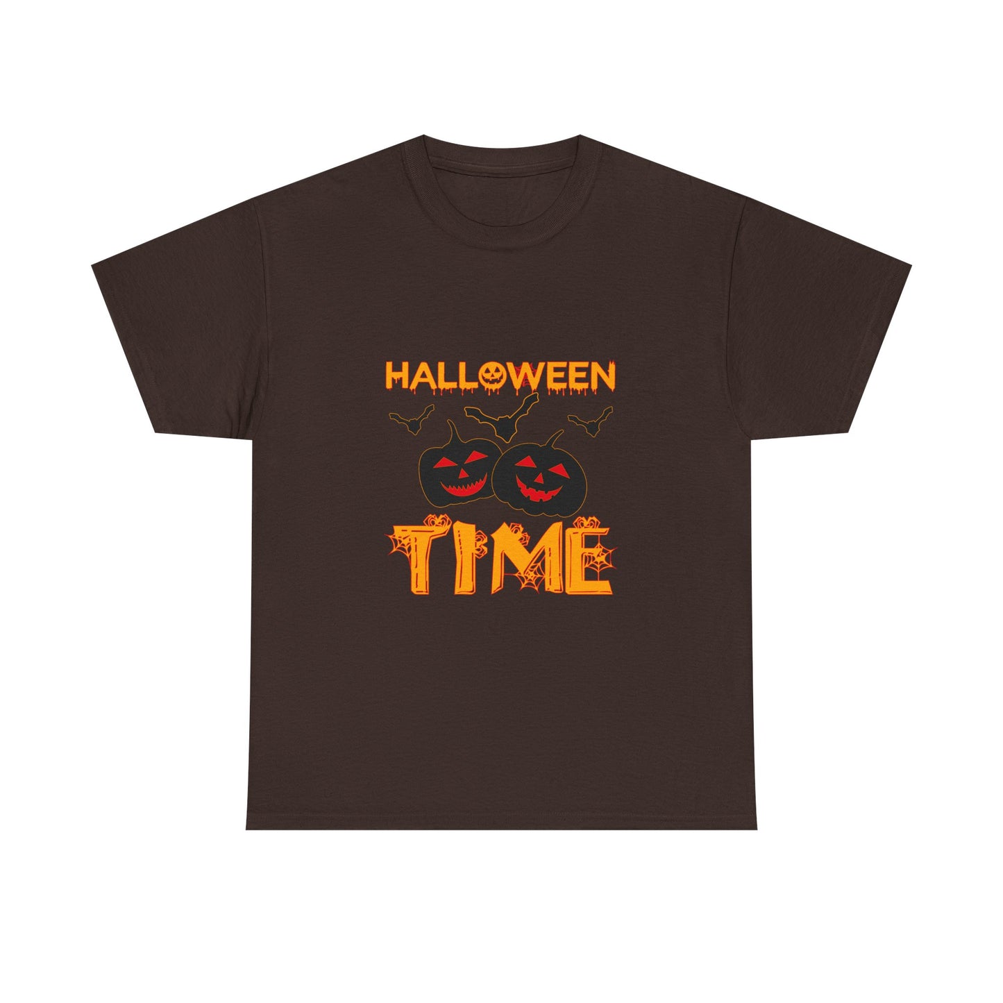 🎃 “Halloween Time” Jack-O’-Lantern Pumpkins T-Shirt 👻🕷️