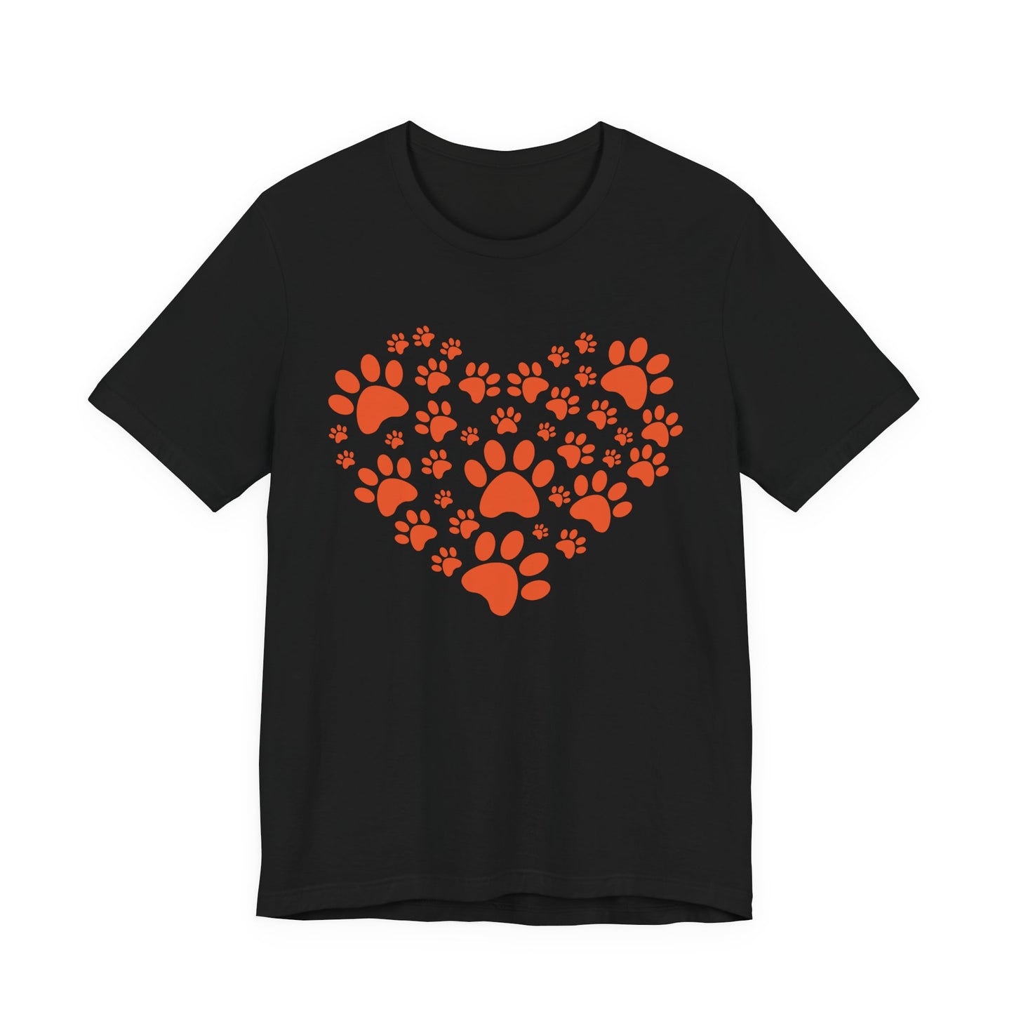 Dog Paw Heart Shirt – Dog Lover Paw Print Heart Tee