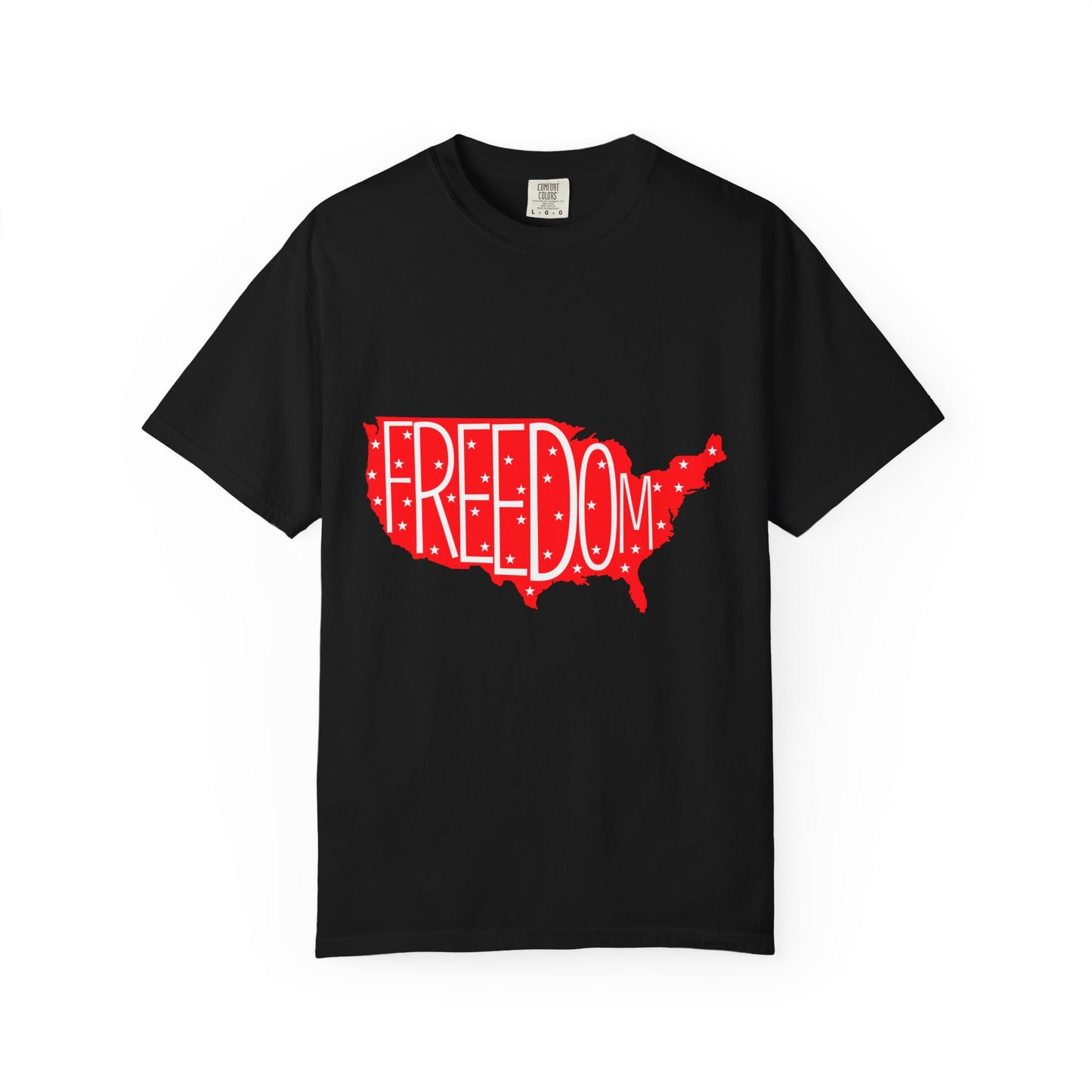 Freedom USA Unisex Garment-Dyed T-shirt, Casual Tee, Independence Day Apparel, Patriotic Shirt, Gift for Americans, USA Pride
