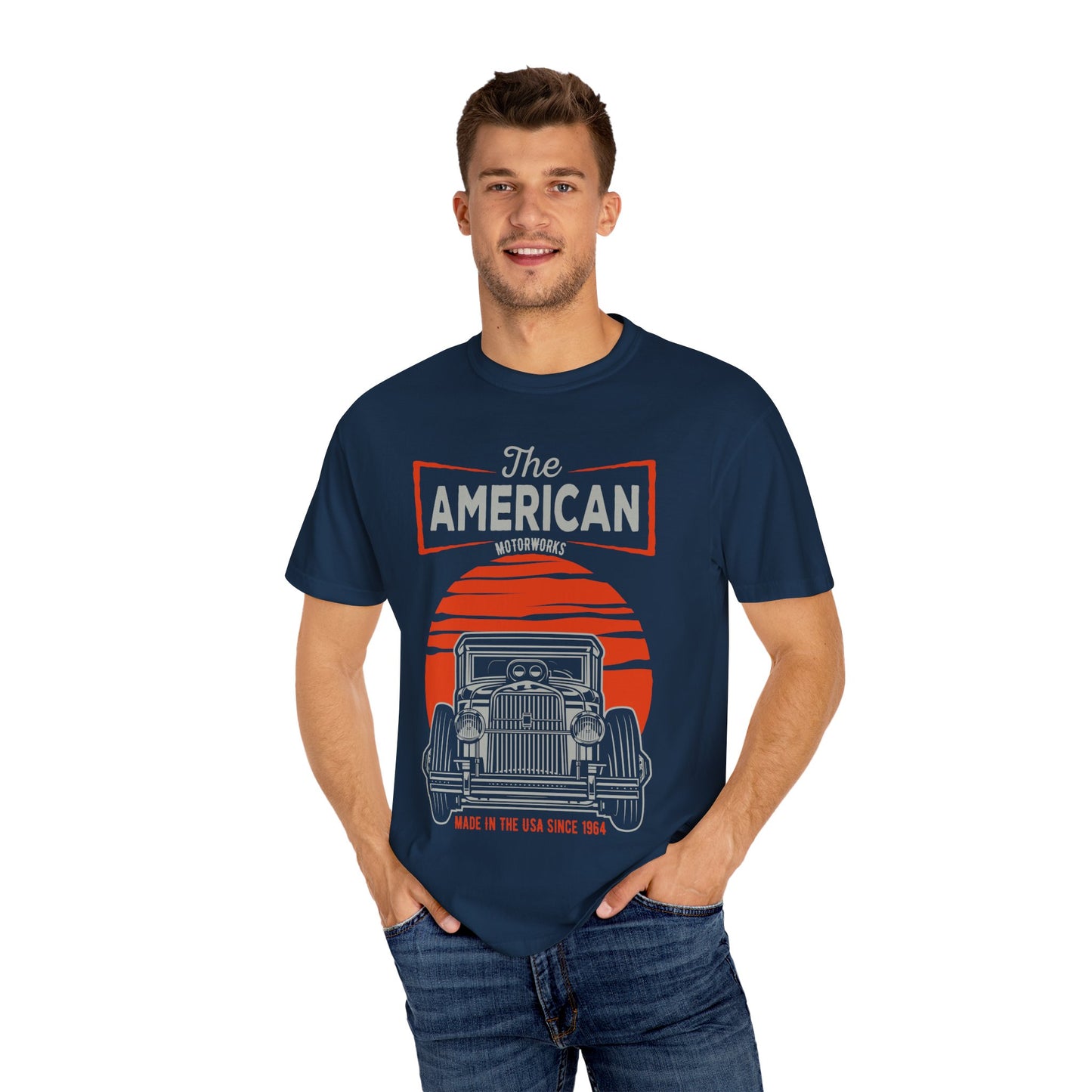 Vintage American Muscle Car T-Shirt | Unisex Retro Tee for Car Lovers, Gift for Birthdays, Father's Day, Road Trip Apparel, Casual Wear