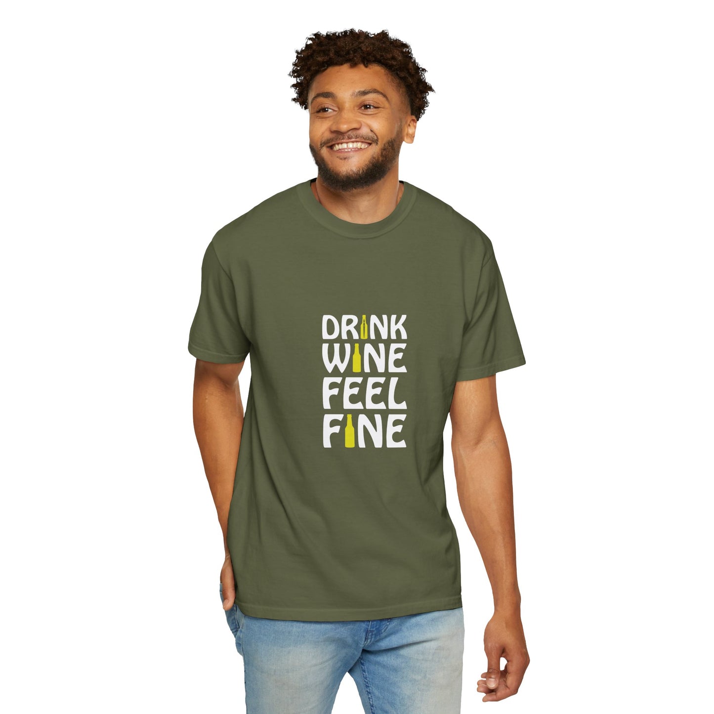 Drink Wine Feel Fine Shirt – Funny Wine Lover T-Shirt, Chill Vibes Graphic Tee