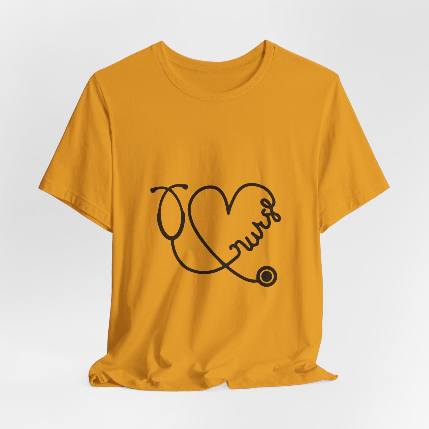 Nurse Heart Stethoscope T-Shirt — Cute Medical Gift Tee for Nurses
